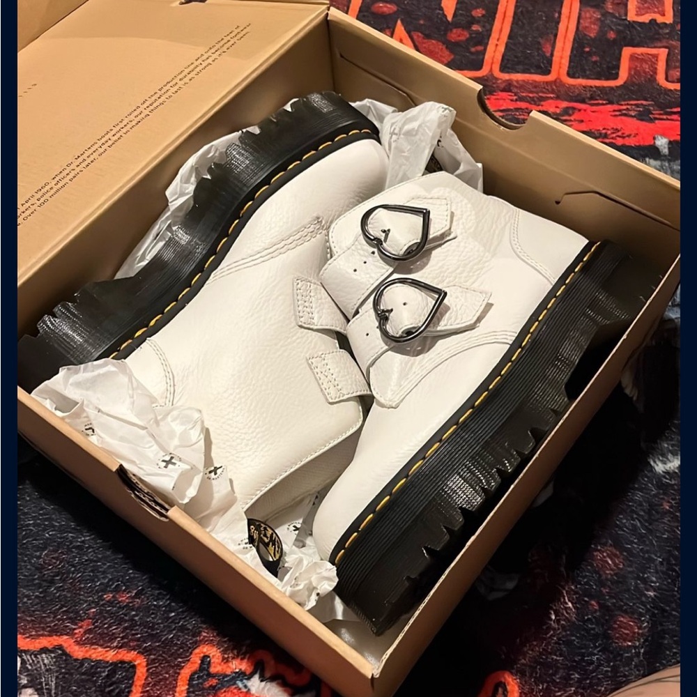 Dr. Martens White Combat Boots